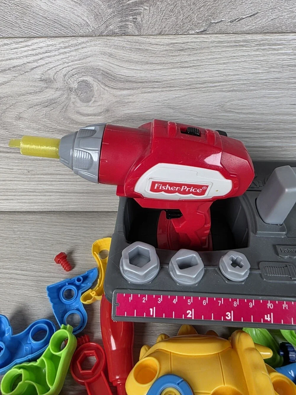Fisher Price Build & Play Dino Tool Set Parts Lot Drill Toolbox T-Rex SU15